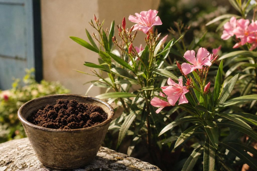 Marc de café pour le laurier rose : bon engrais naturel ou idée reçue ?