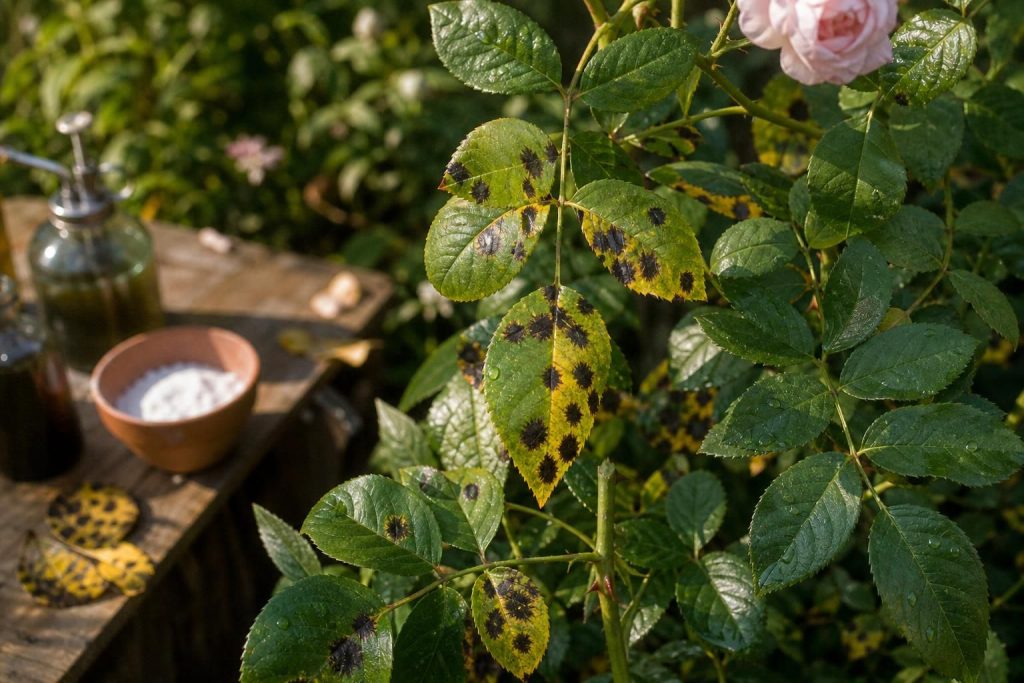 Maladie des rosiers taches noires : causes, risques et solutions naturelles