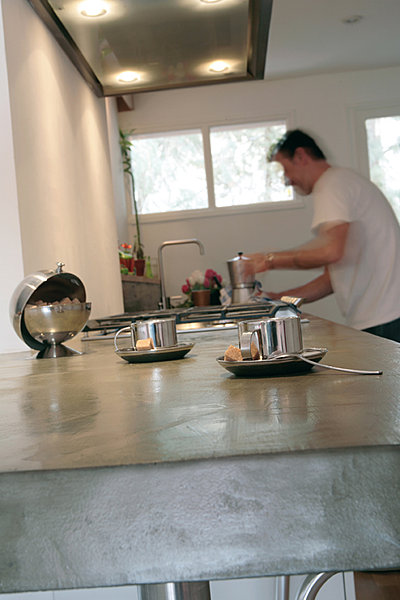 Effet béton ciré en cuisine