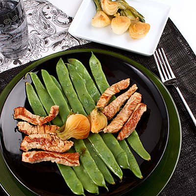 Veau au gingembre et haricots plats... Veau au gingembre et haricots plats...