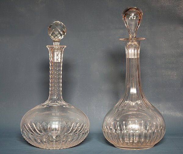 Carafes en cristal taillé, circa 1850