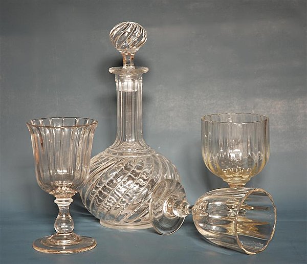 Verre à cotes vénitiennes, circa 1860