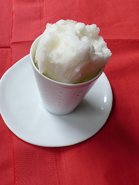 Sorbet citron parfumé au romarin
