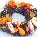 Un exemple de couronne plus automnale cette fois -ci.