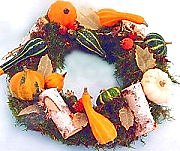 Un exemple de couronne plus automnale cette fois -ci.