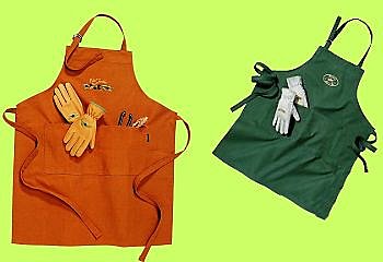 Le tablier, copie du tablier d'antan, est de rigueur.