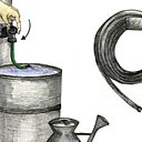 Pour récupérer l'eau de pluie du toit, pensez à installer un clapet qui permet de diriger le flux vers les cuves