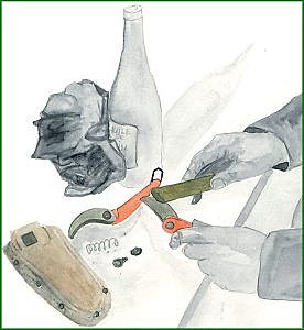 Remise en forme du sécateur