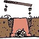 Rebouche l’espace autour du pot avec de la terre