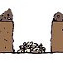 Creuse un trou dans le sol de la taille du pot. Mets-y un petit tas de copeaux ou de sciure.