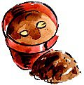 Remplis un petit pot de terreau à semis jusque ras bord et enfonce la graine de cacahuète dedans avec le doigt.