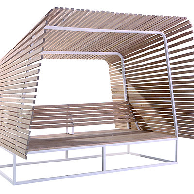 1-Banc ombragé, Bleu Nature