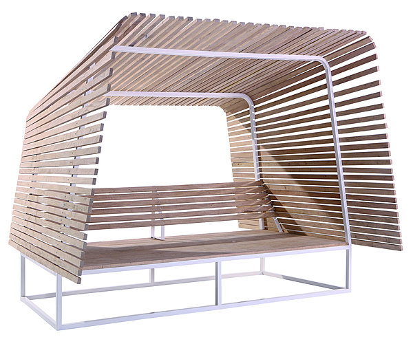 1-Banc ombragé, Bleu Nature