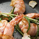 Le goût des gambas soulignées par le whisky