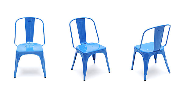 Un bleu franc pour la chaise AC