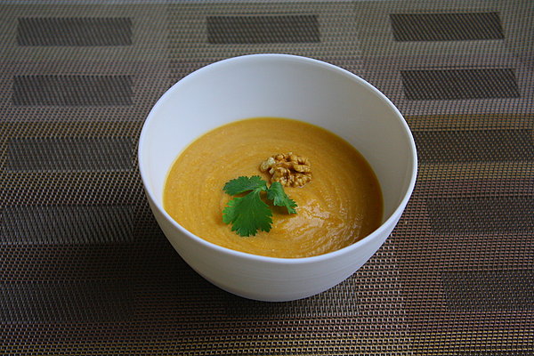 Soupe de potiron au foie gras