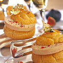 Profiteroles de Foie Gras et feuille d'or