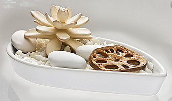 Coupelle fleur et galets