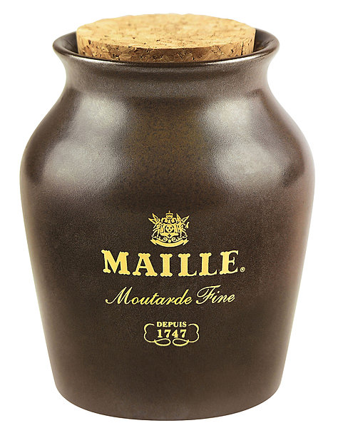 Version moutarde dans un très chic pot en grès