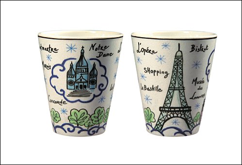 Vase, céramique, peint main, 12 cm, 16¬ Fragonard