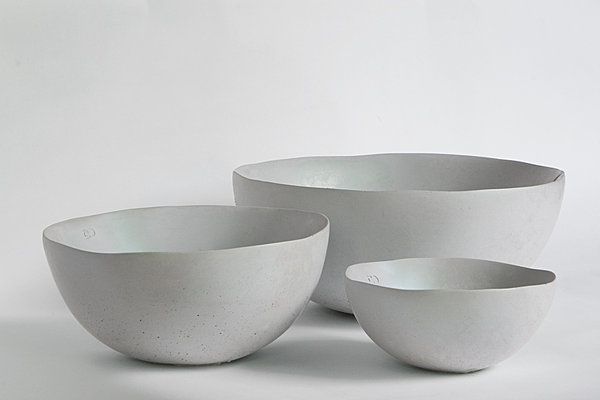 Vasques X3 en béton ultra fin, Marie Granier