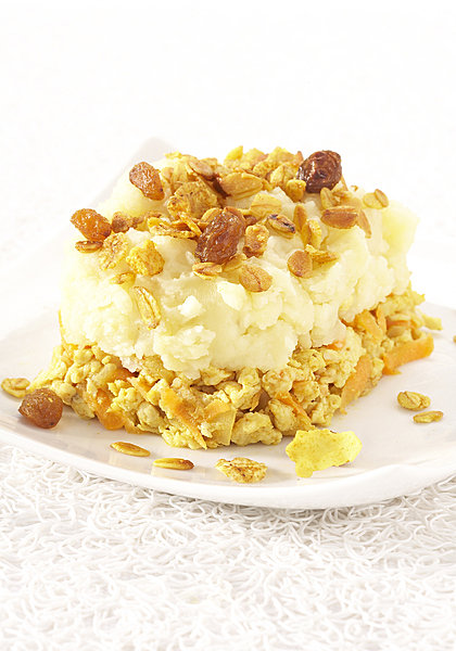 Parmentier de pommes de terre Ratte du Touquet au muesli