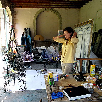 Joy dans son atelier