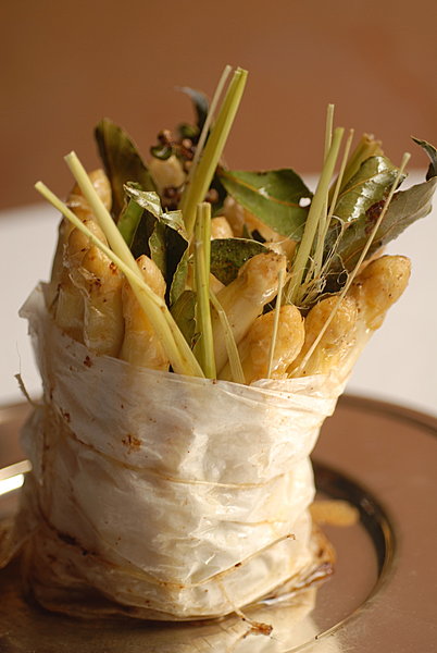 Asperges à la verticale