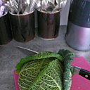 Le chou vert à débiter