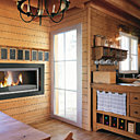 De grande dimension, ce foyer, qui s'utilise porte fermée ou porte ouverte, accepte des bûches d'un mètre. Foyer 1100 relevable. Invicta.