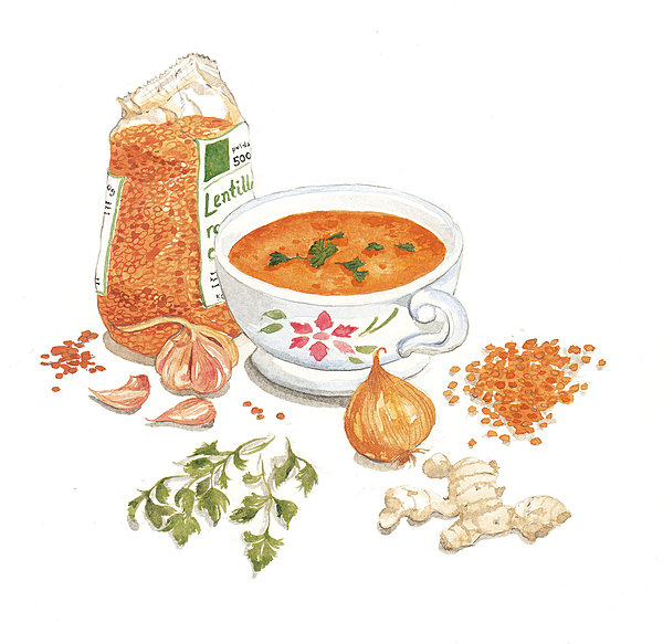 Velouté de lentilles corail