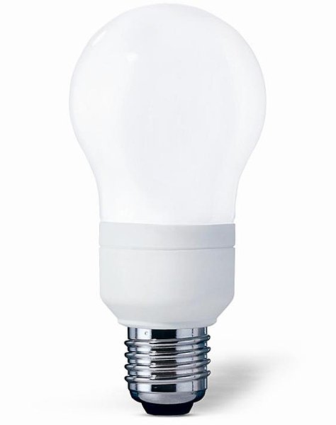 Ampoule fluocompacte de forme standard Durée de vie de 10 ans Disponible de 5 à 20 W avec culots E27 et B22 (Baïonnette)