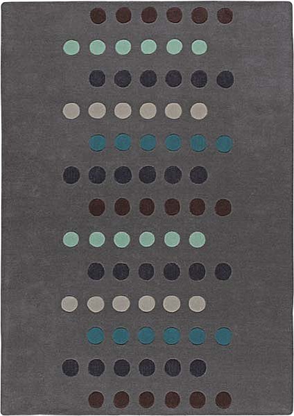 Tapis Pois Pois turquoise pour un note plus contemporaine