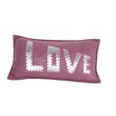 Coussin en peau et métal « Love », une création de Marie-Hélène Legrand Coussin en peau et métal « Love », une création de Marie-Hélène Legrand
