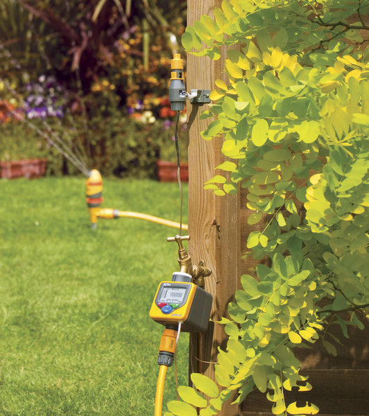 Arrosage avec programmateur et sonde.Hozelock