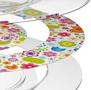 Le décor interchangeable est pris en sandwich