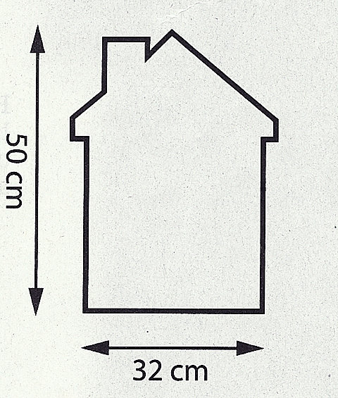 schéma maison 32 x 50 cm
