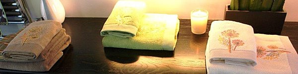 Fleurs brodées sur éponge 100% coton