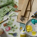 ...Caisse à vin de 2 bouteilles, Cagette à fromage de chèvre, Serviettes en papier imprimé !