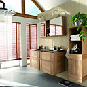 Disparition du pied de lavabo, plus facile pour nettoyer le sol avec un rangement aérien... Un sentiment d'espace supplémentaire. Essential, Castorama.