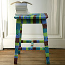 1- Rayures en tissu pour relooker un tabouret
