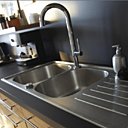 Evier à encastrer Silex, avec bonde et vidage automatique, Castorama