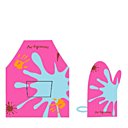 Ensemble gant & tablier rose - Cookinette. Dim : 55 x 60. Tour de taille : 60 à 80 cm. Gant 20 cm. Age : de 5 à 12 ans. 11,80 €