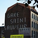 Intervention graphique au sol et signalétique du lieu, 2009
(Projet en collaboration avec le cabinet d’architecture Franklin Azzi 
et le designer Robert Carr)