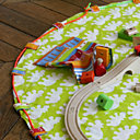 3- Fixer les passants à cheval sur les 2 cercles de tissu