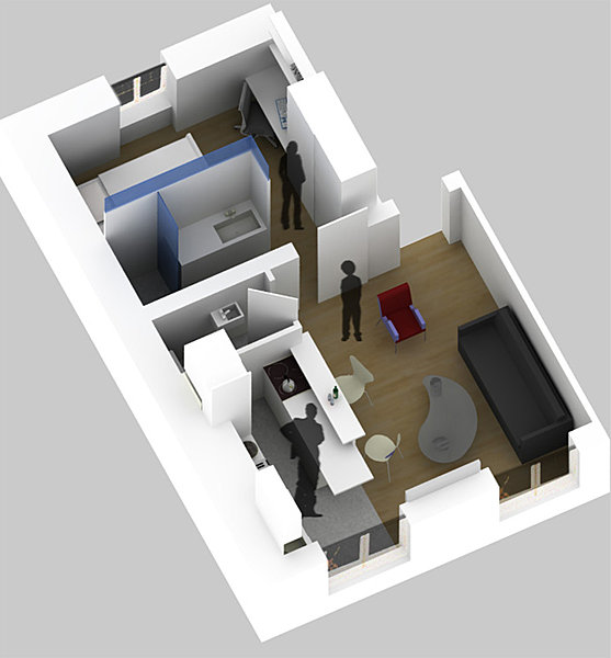 Tous les projets sont rendus en 3D en plus d'un plan