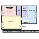 Après : un espace redistribué pour créer un vrai 2 pièces