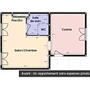 Avant : un appartement sans espaces privé