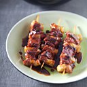 Brochettes de foie de veau laquées au miel