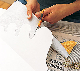 3-Découper l'excédent de papier.